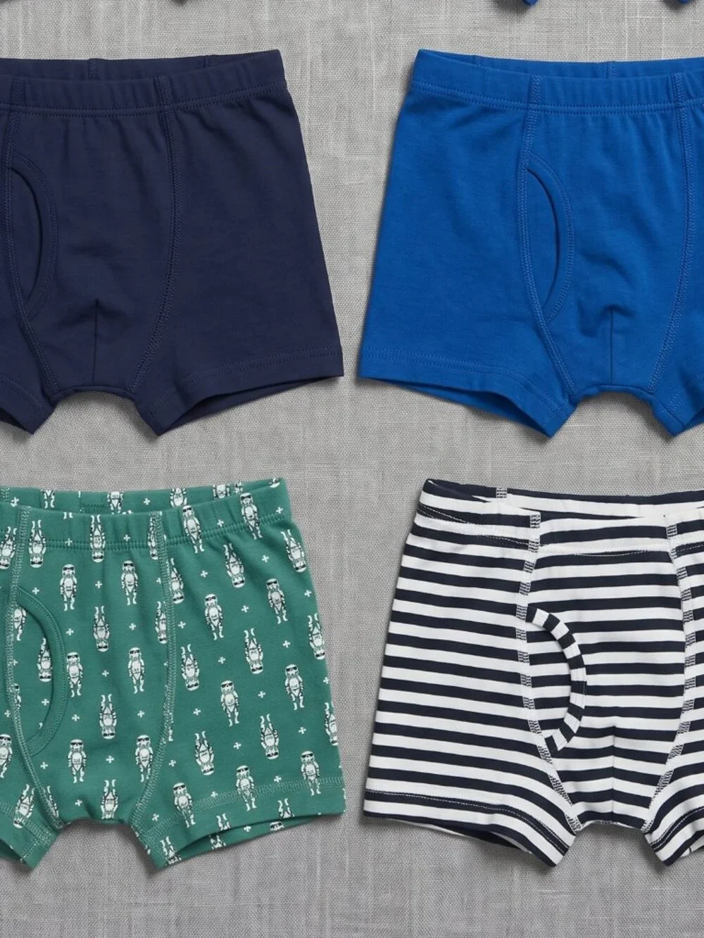NWT 6PK Toddler Boy Trunks XS Tiger Stripe Robot Blue Underwear Potty Training